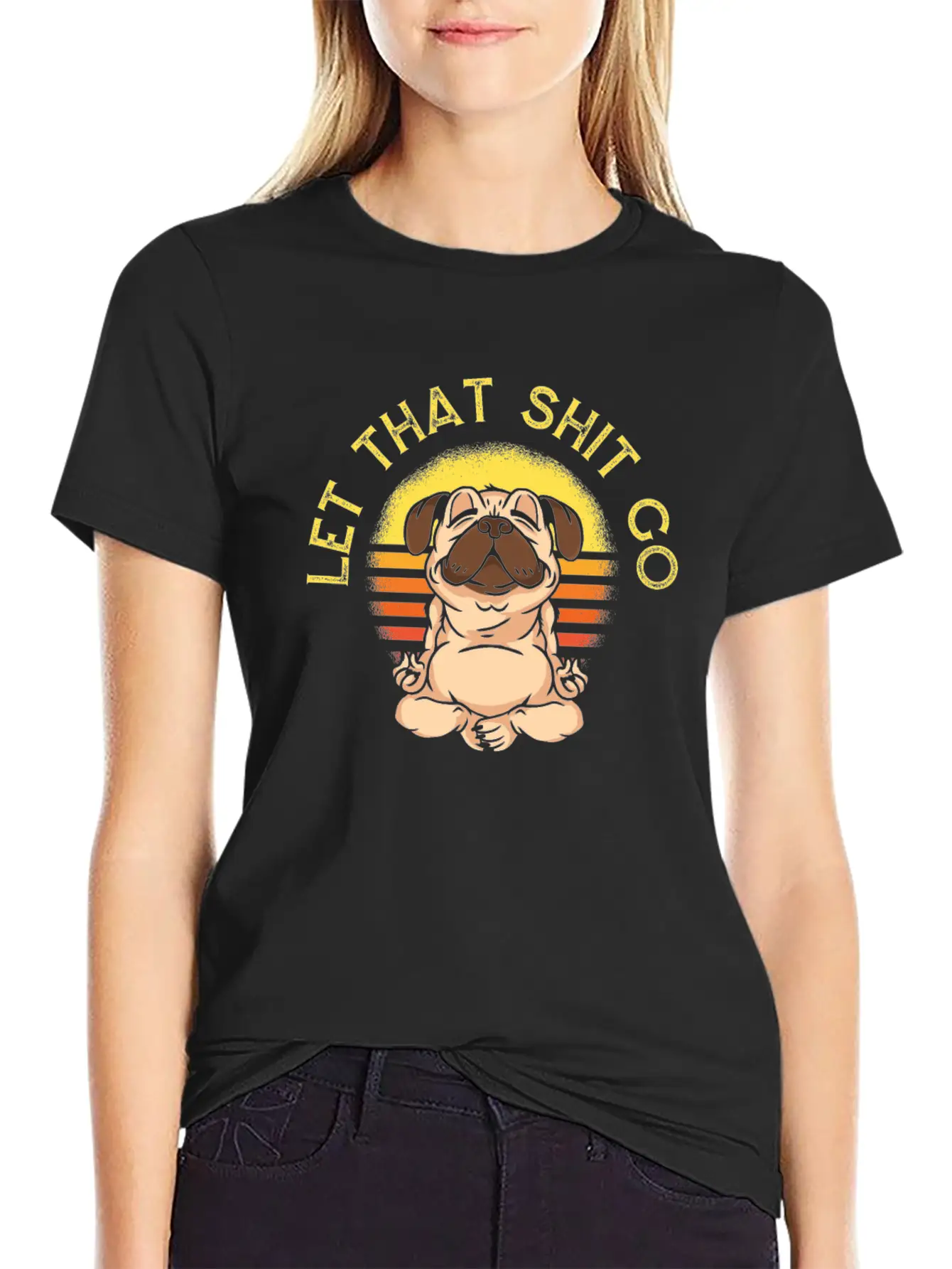 Yoga Cute Yoga Pug Unisex Casual T-Shirt – Clean Design For Daily Comfort
