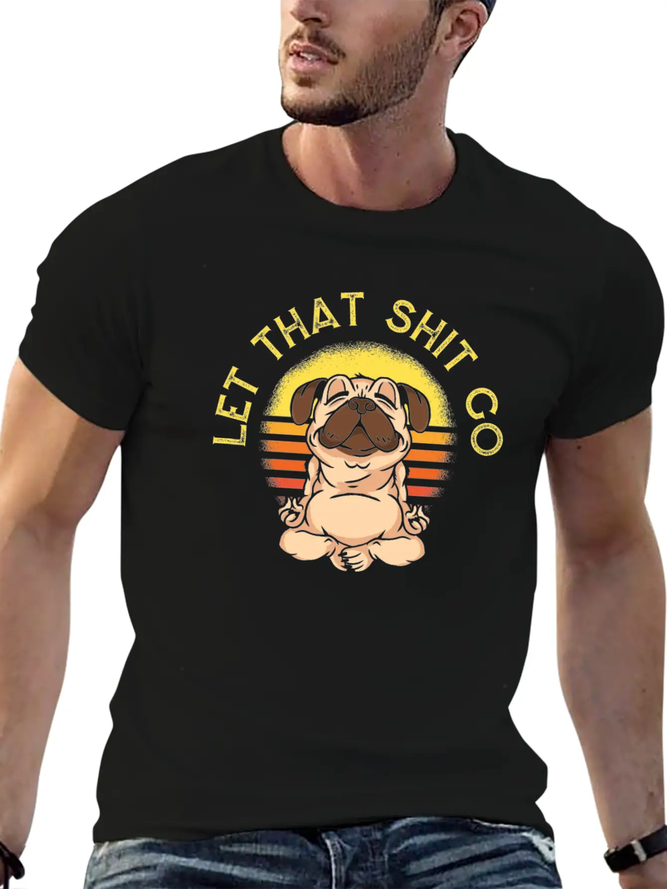 Yoga Cute Yoga Pug Unisex Casual T-Shirt – Clean Design For Daily Comfort