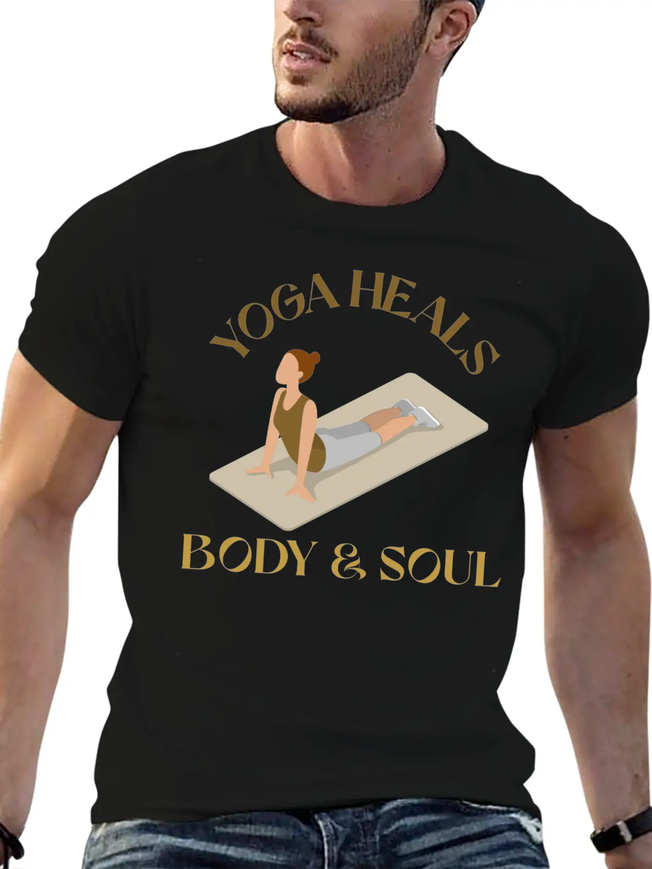 Yoga Heals Body & Soul Yoga Unisex Casual T-Shirt – Clean Design For Daily Comfort