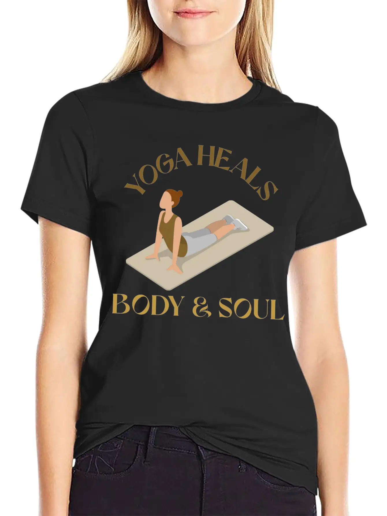 Yoga Heals Body & Soul Yoga Unisex Casual T-Shirt – Clean Design For Daily Comfort
