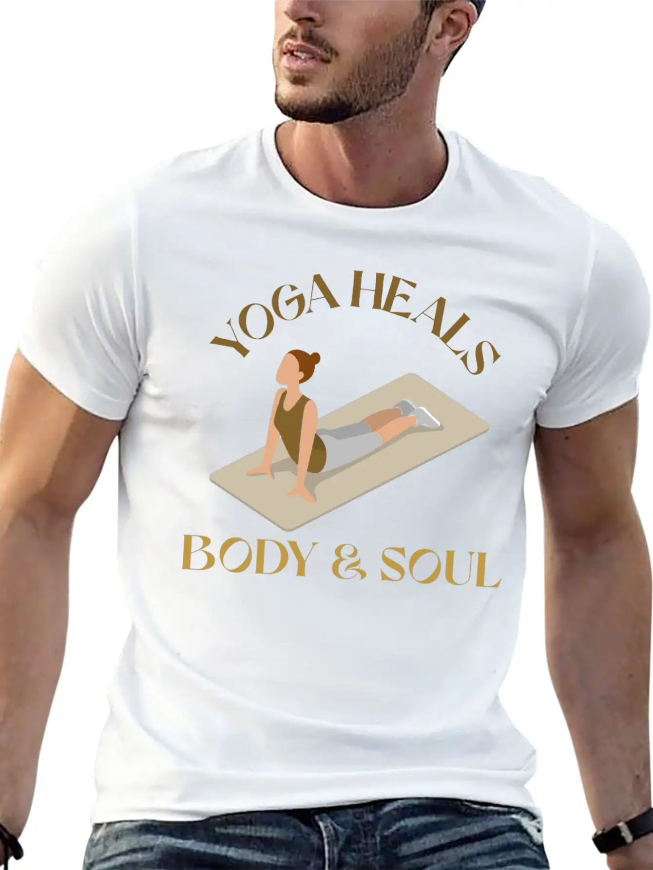 Yoga Heals Body & Soul Yoga Unisex Casual T-Shirt – Clean Design For Daily Comfort