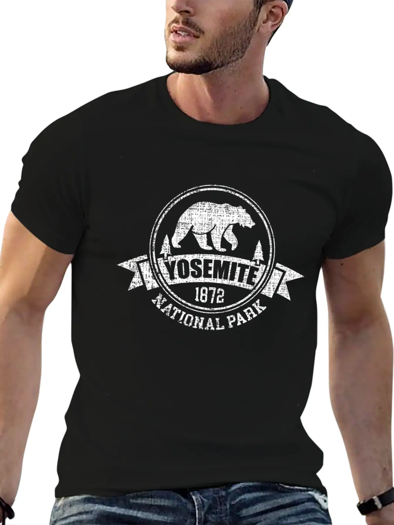 Yosemite National Park Bear Sierra Nevada Unisex Casual T-Shirt – Clean Design For Daily Comfort