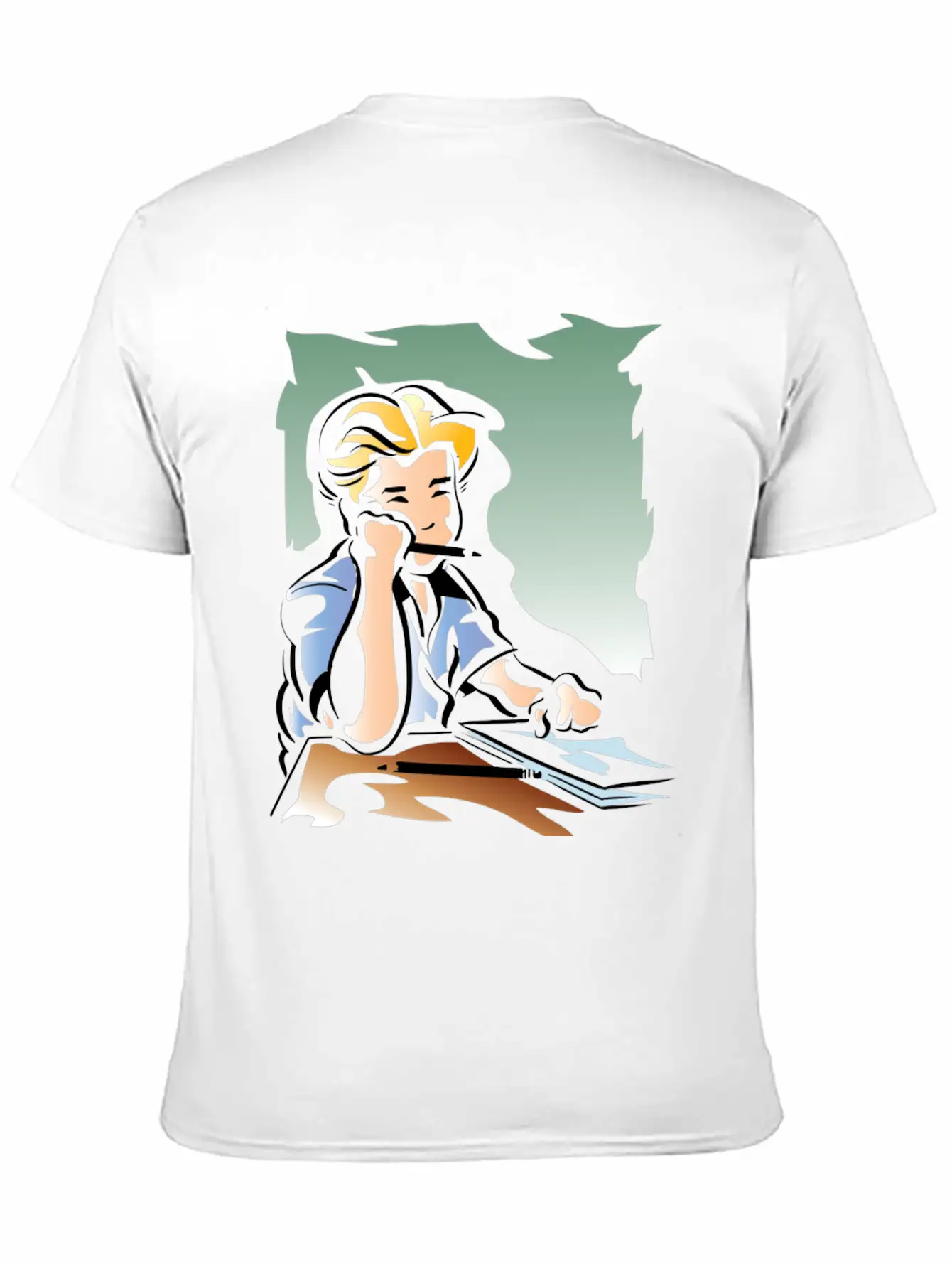 Young Boy Reading Unisex Casual T-Shirt – Clean Design For Daily Comfort