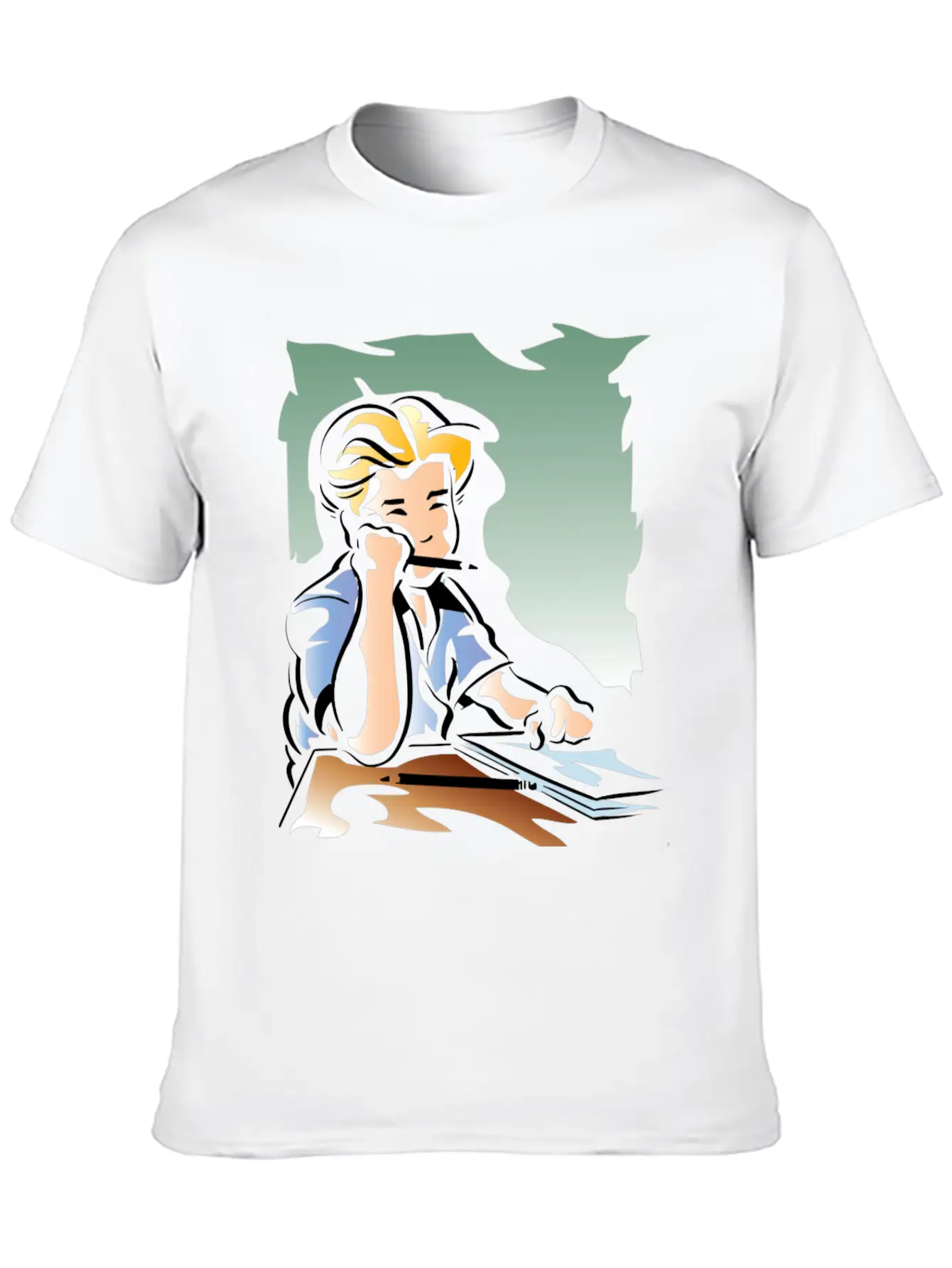 Young Boy Reading Unisex Casual T-Shirt – Clean Design For Daily Comfort