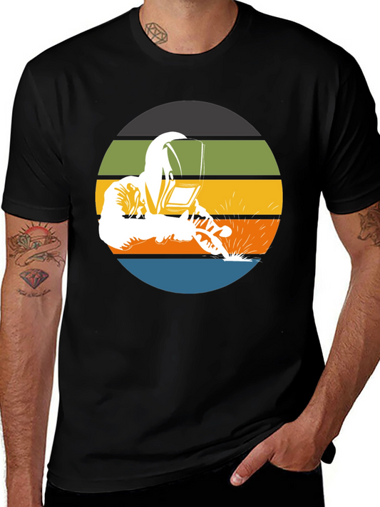 Welder Graphic Tee - Retro Style Welding T-Shirt