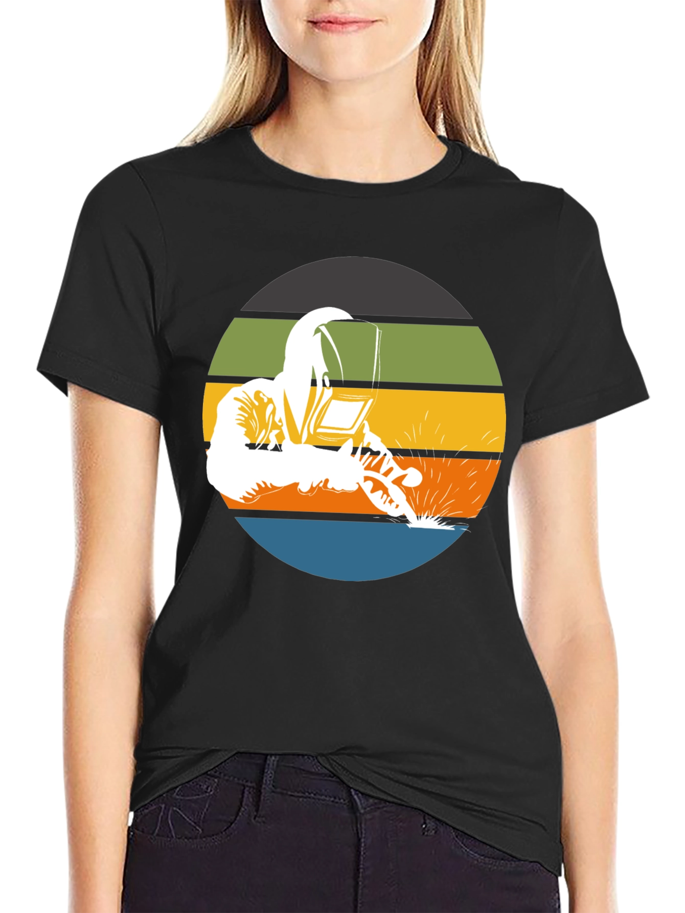 Welder Graphic Tee - Retro Style Welding T-Shirt