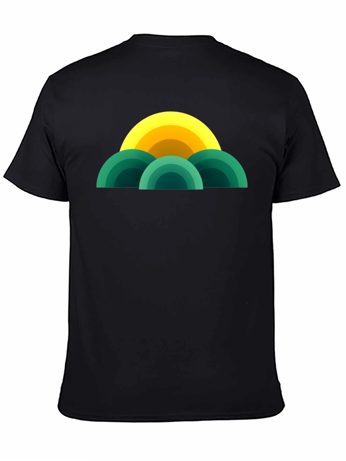 Retro Sunset T-Shirt - Modern Geometric Design