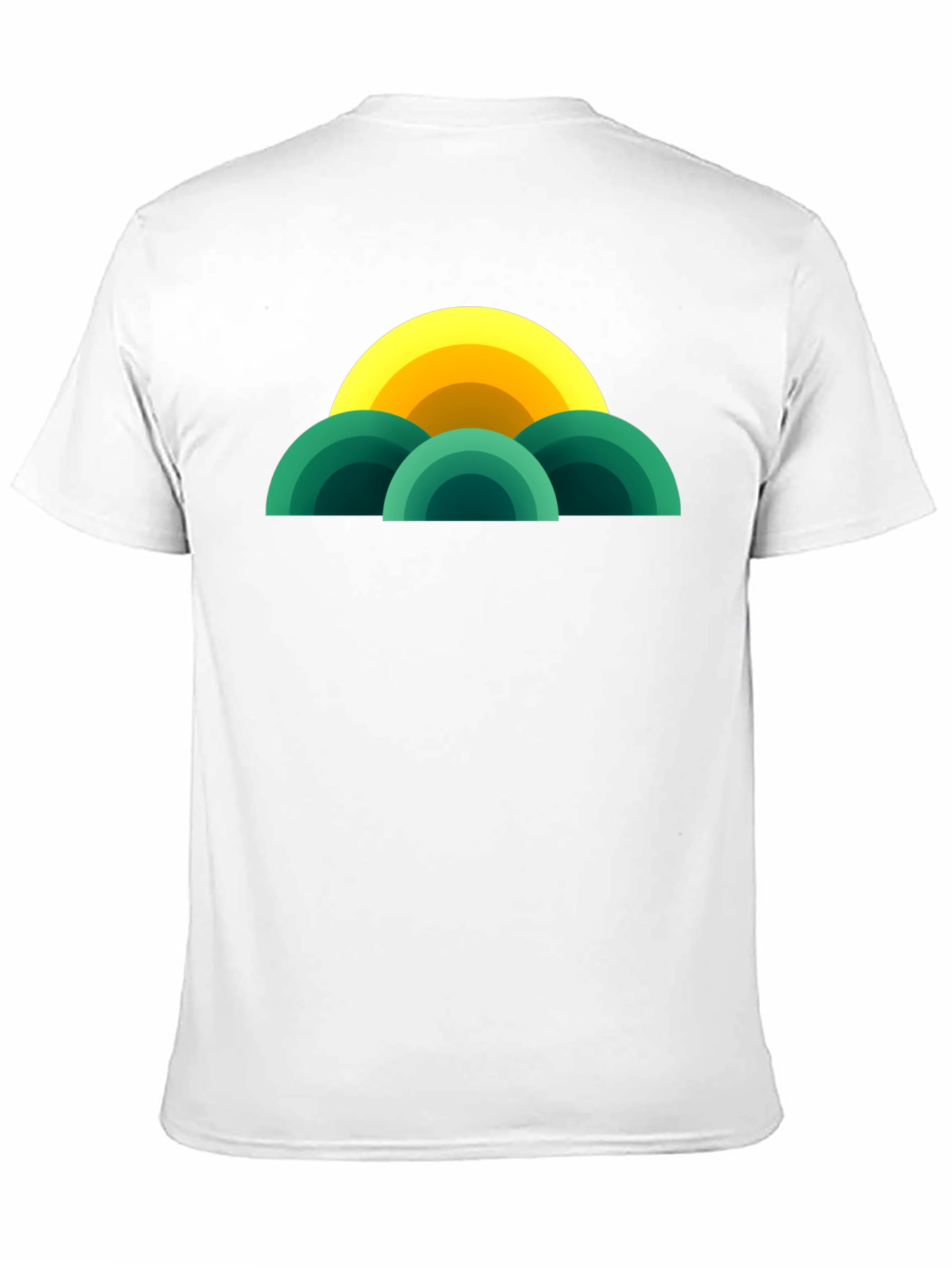 Retro Sunset T-Shirt - Modern Geometric Design