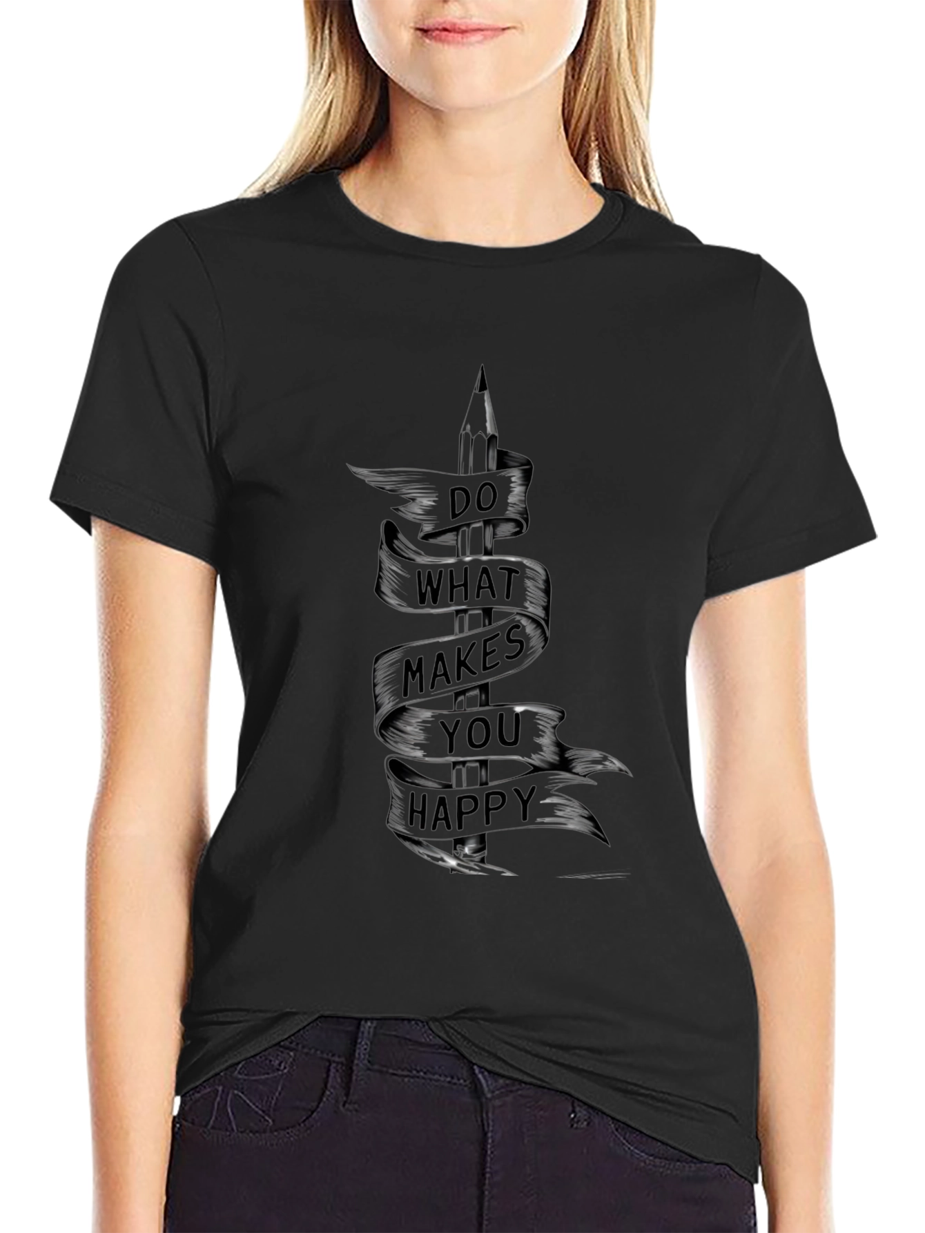 Inspirational Graphic Tee - Do What Makes You Happy