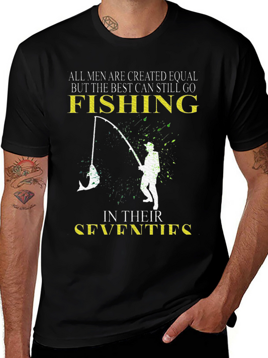 Fishing in Their Seventies Mens T-Shirt