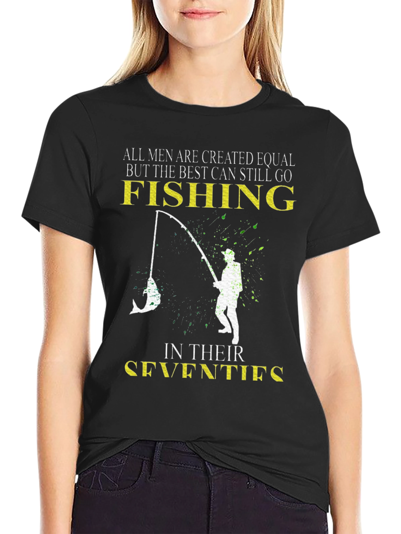 Fishing in Their Seventies Mens T-Shirt