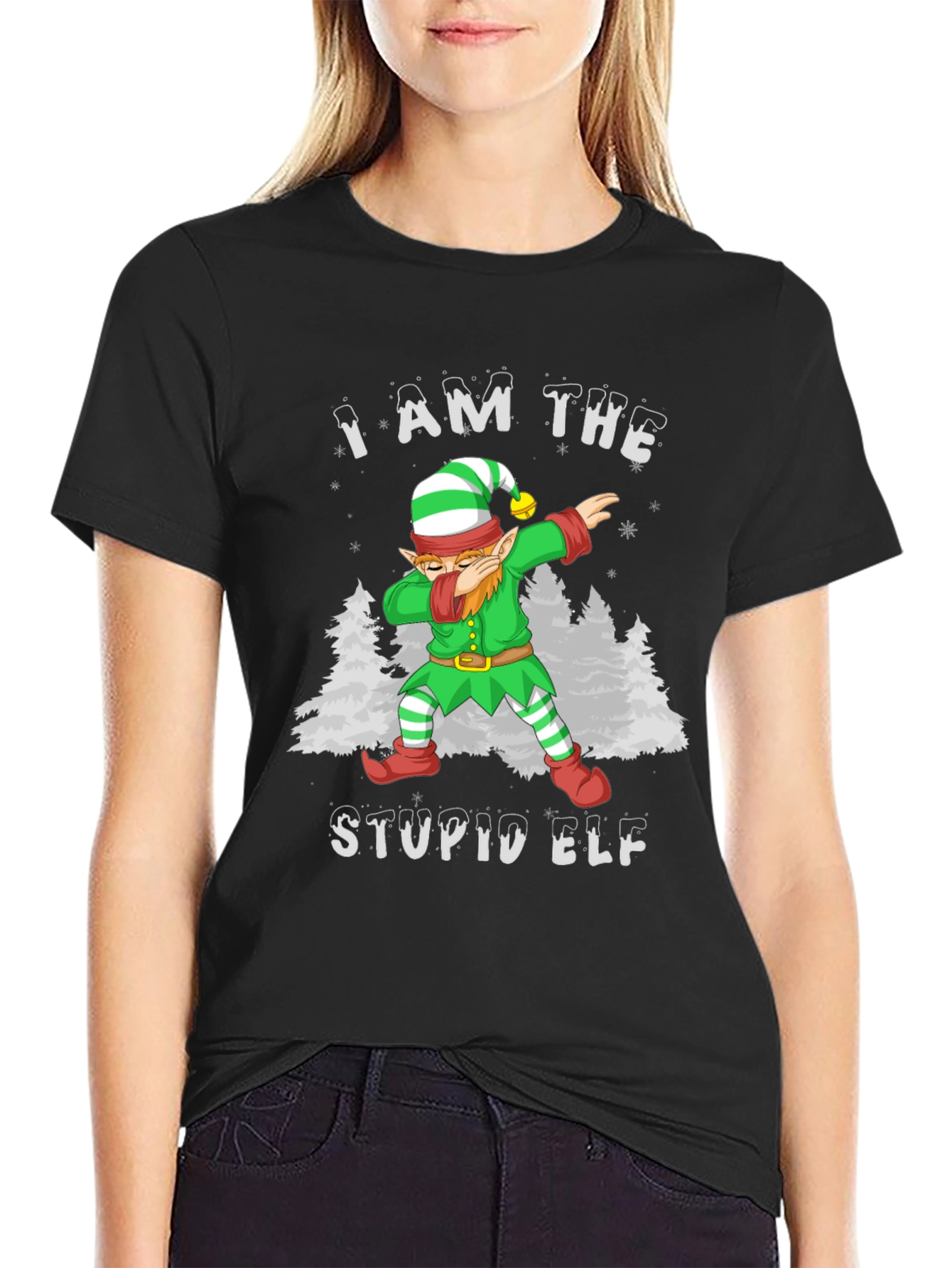 I Am The Stupid Elf T-Shirt Christmas Holiday