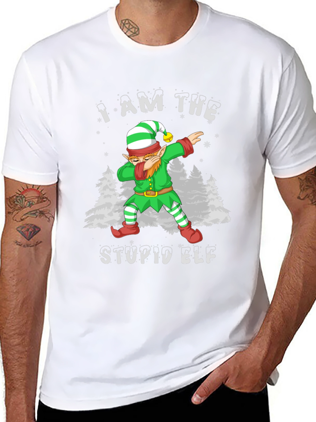 I Am The Stupid Elf T-Shirt Christmas Holiday