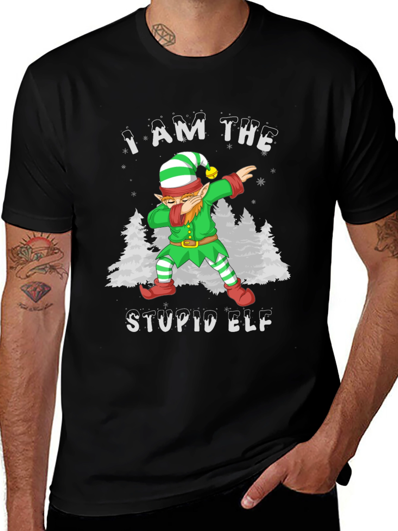 I Am The Stupid Elf T-Shirt Christmas Holiday