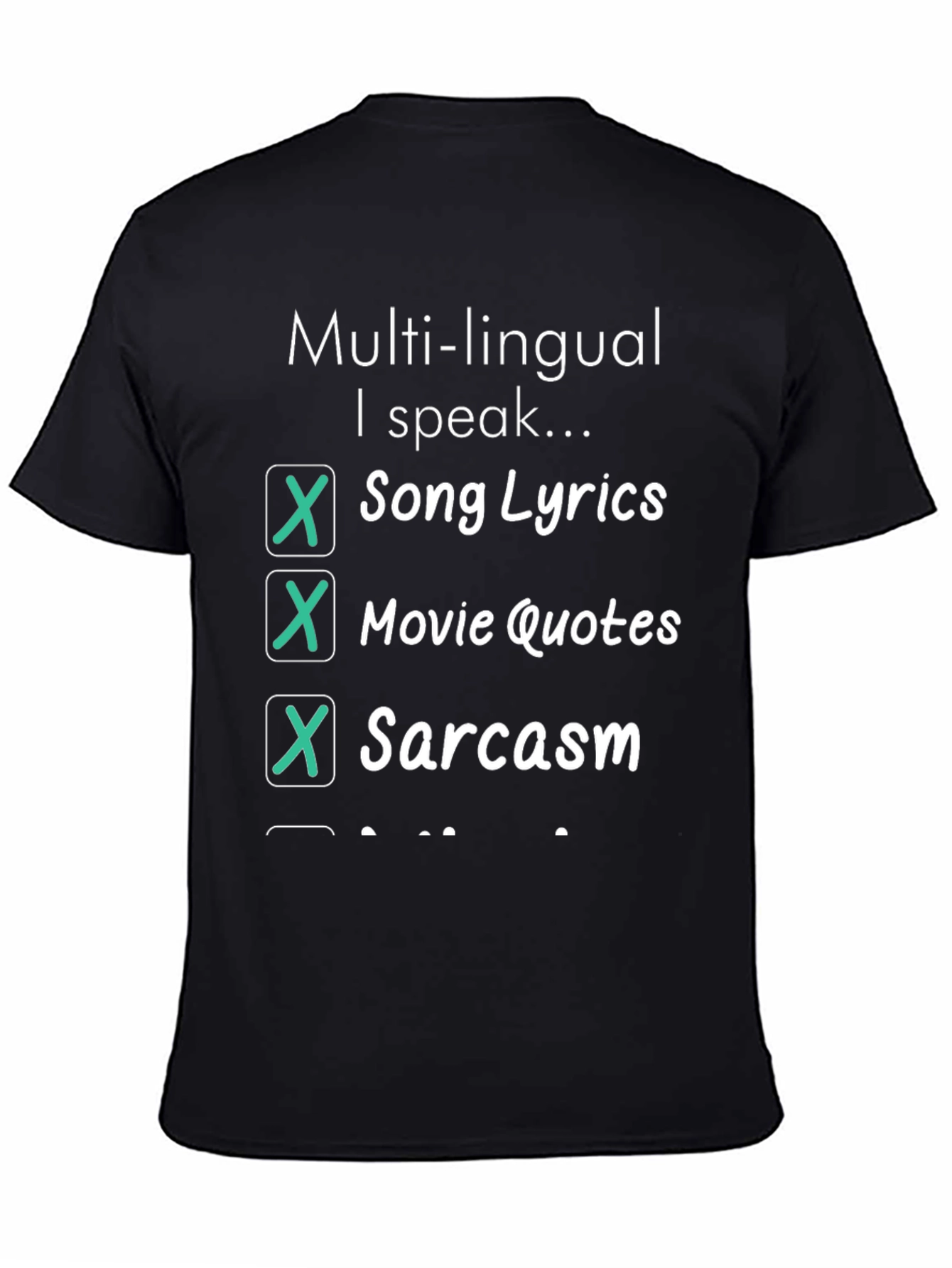 Multilingual Humor T-Shirt - Sarcastic Quotes