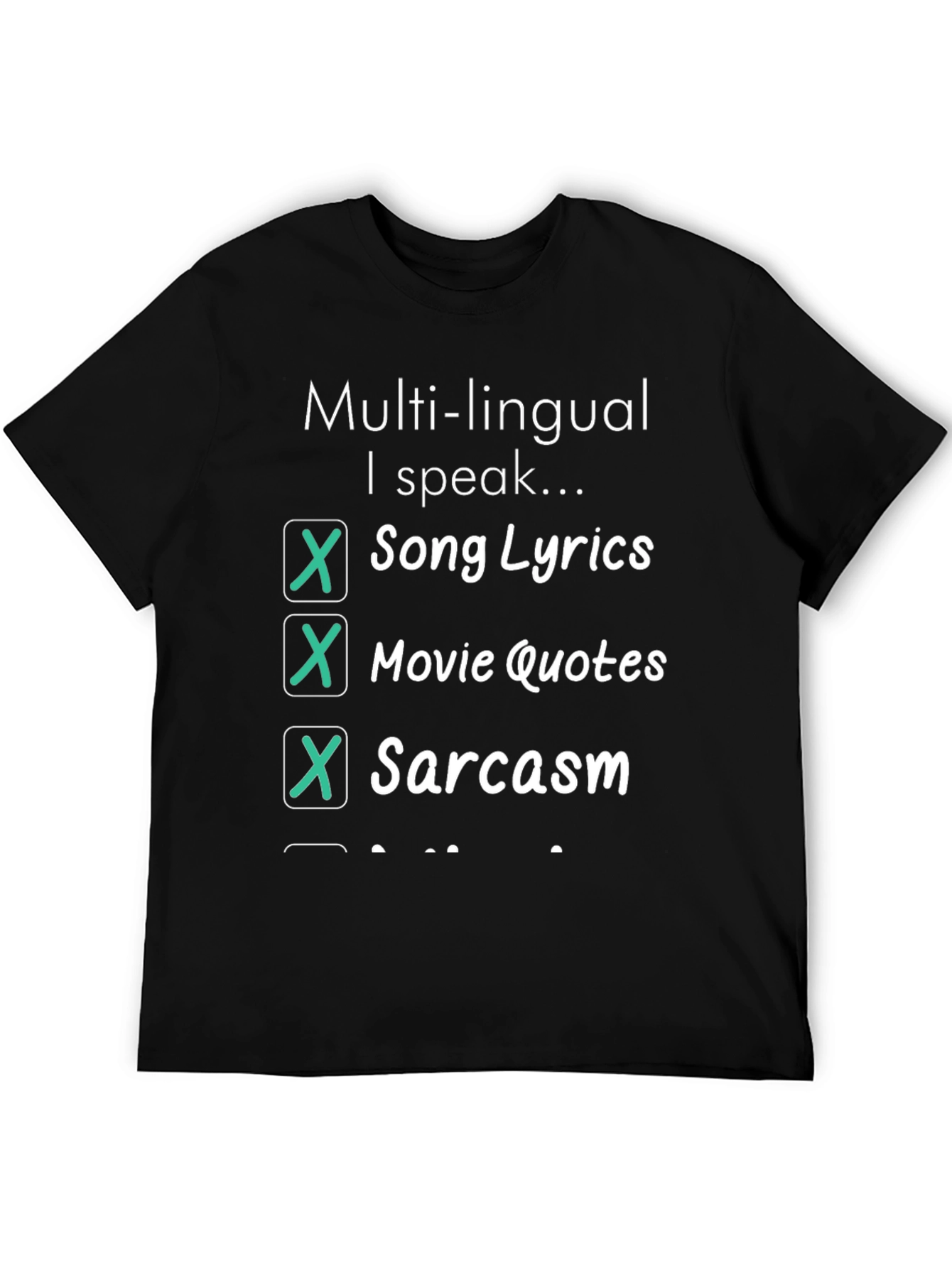 Multilingual Humor T-Shirt - Sarcastic Quotes