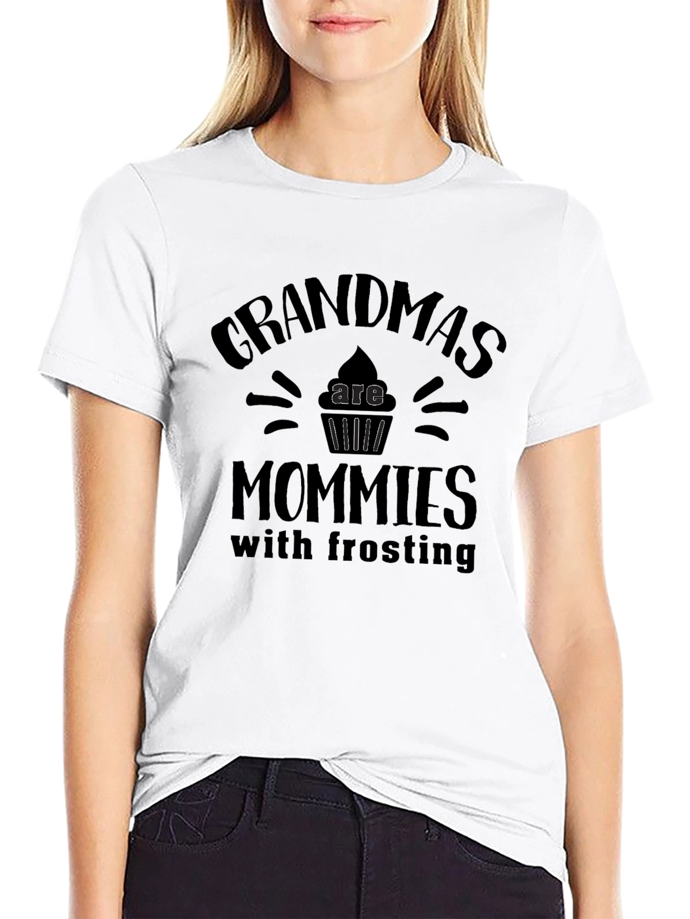 Grandmas Are Mommies with Frosting Graphic Tee