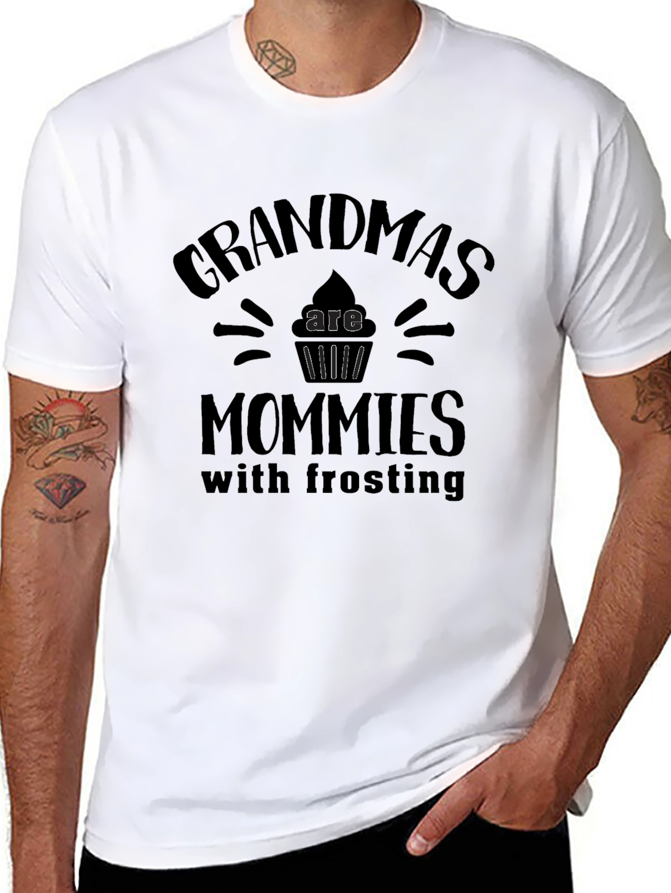 Grandmas Are Mommies with Frosting Graphic Tee