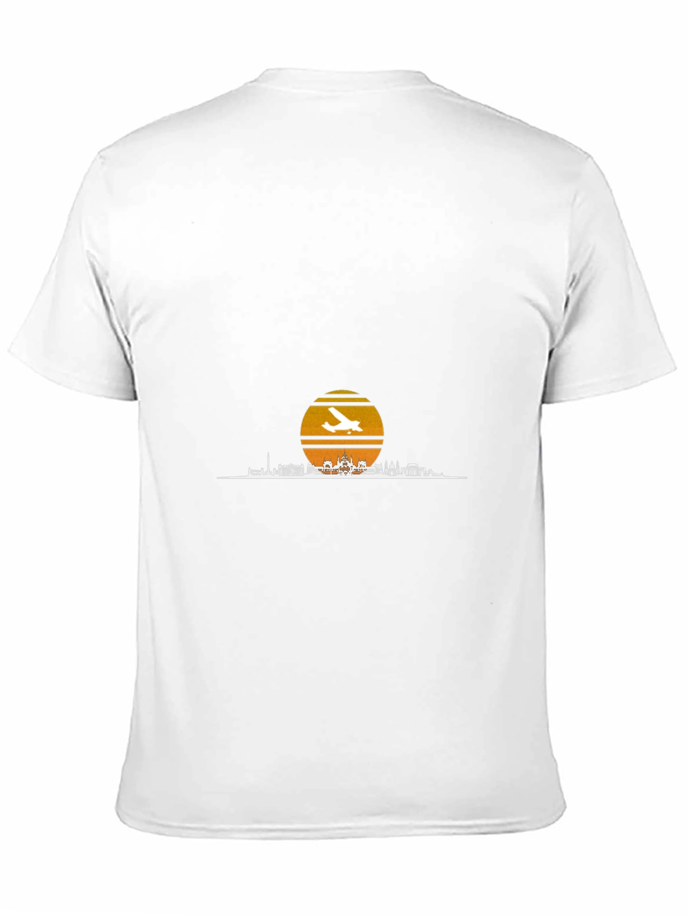 Sunset Airplane Skyline Graphic Tee