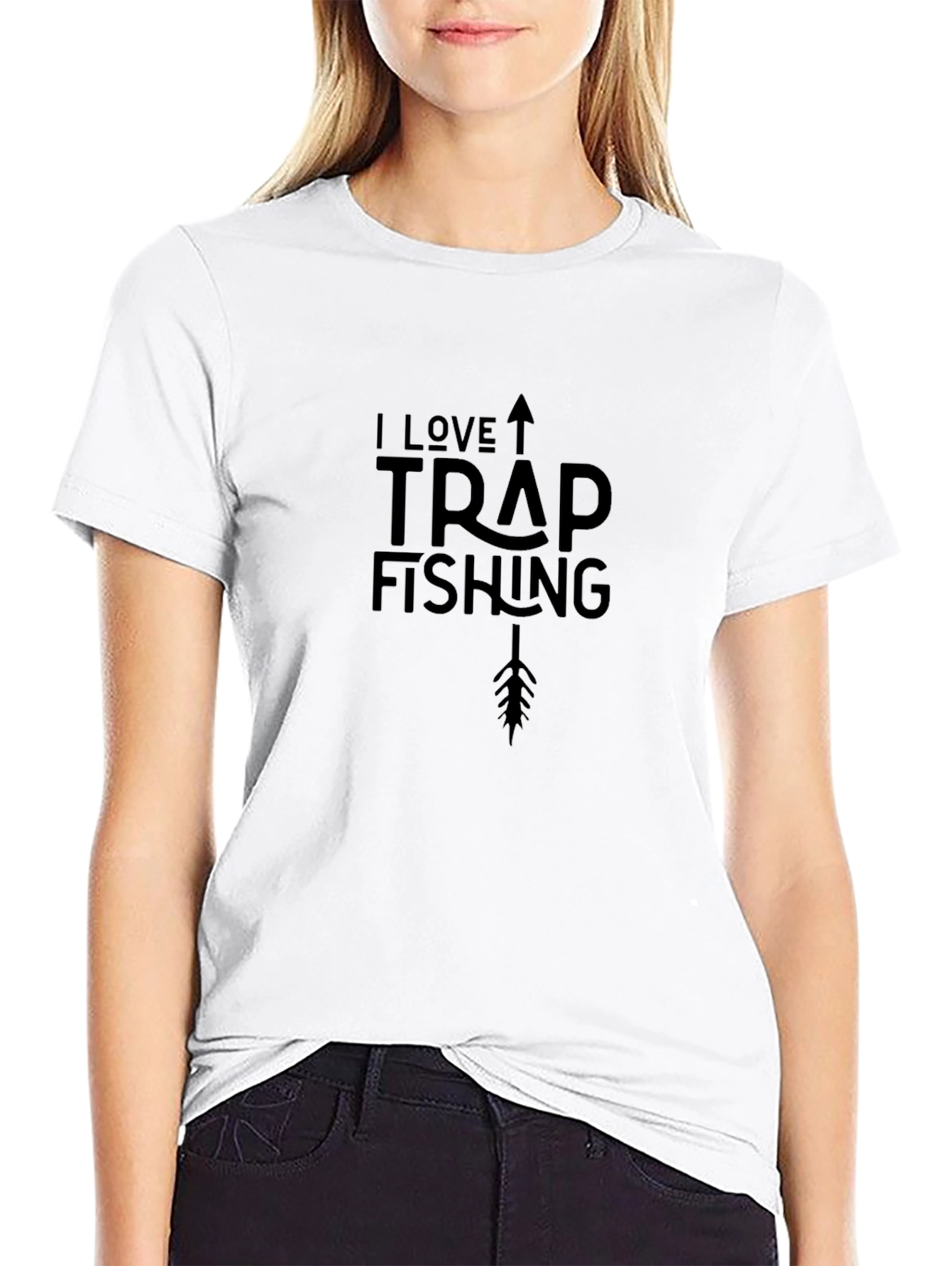 I Love Trap Fishing Black T-Shirt