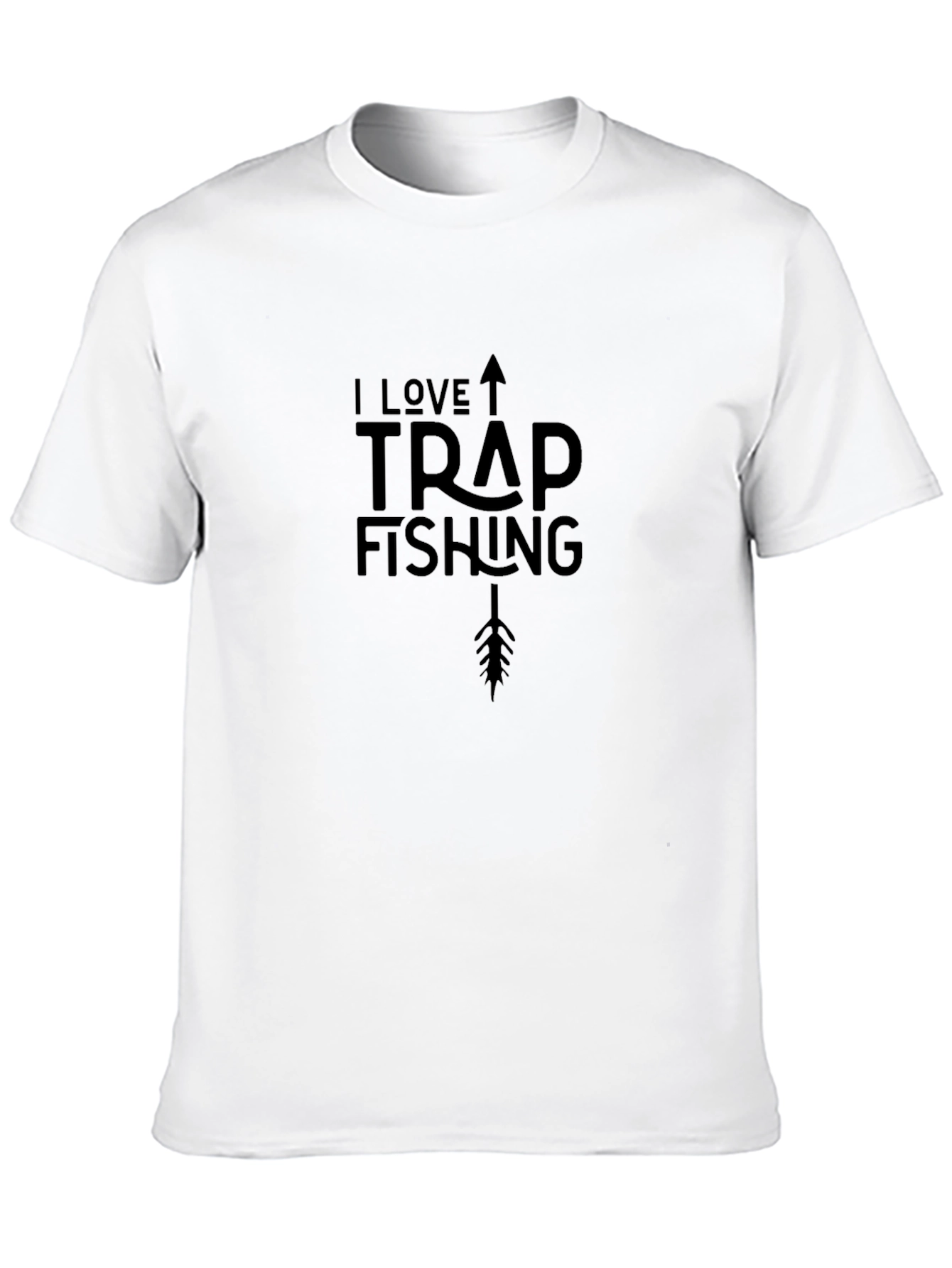 I Love Trap Fishing Black T-Shirt