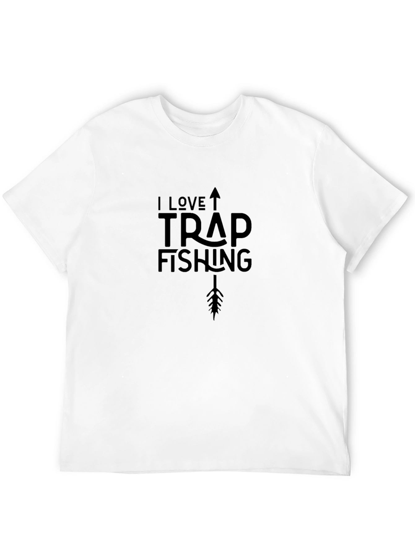 I Love Trap Fishing Black T-Shirt