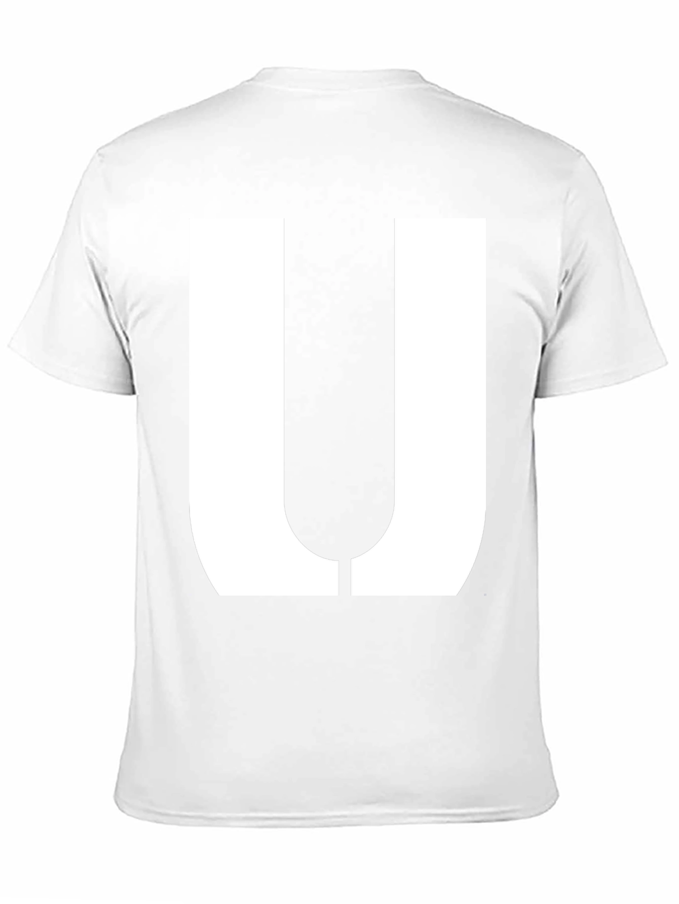Bold Letter U Graphic Tee - Casual Cotton T-Shirt
