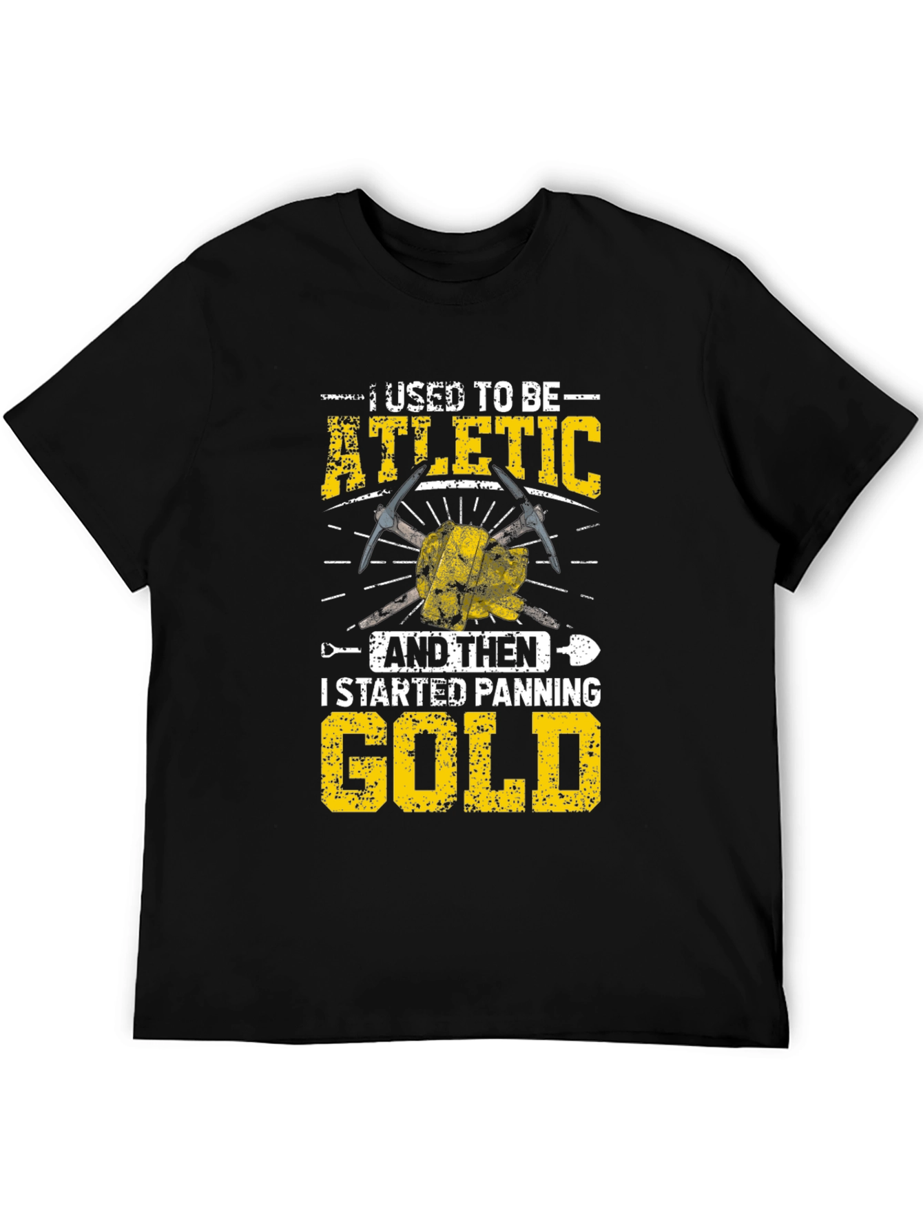 Funny Gold Panning T-Shirt - Athletic to Gold Digger