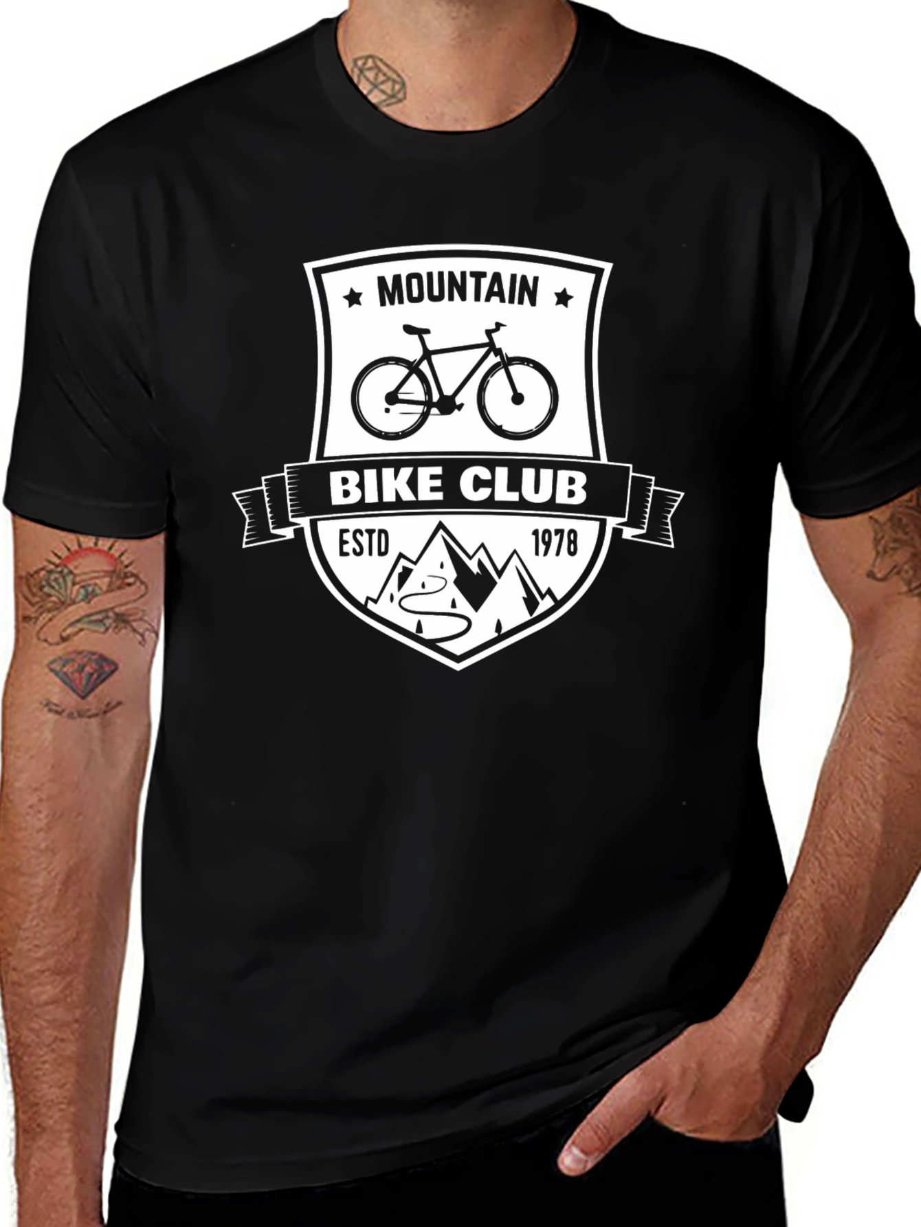 Mountain Bike Club Black Graphic Tee
