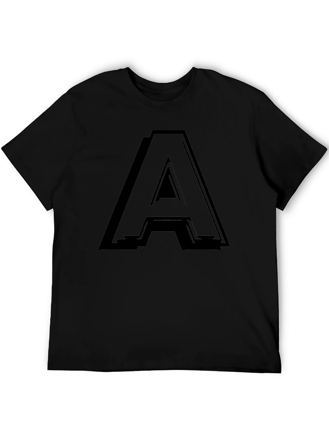 Bold A Graphic Black T-Shirt - Casual Style