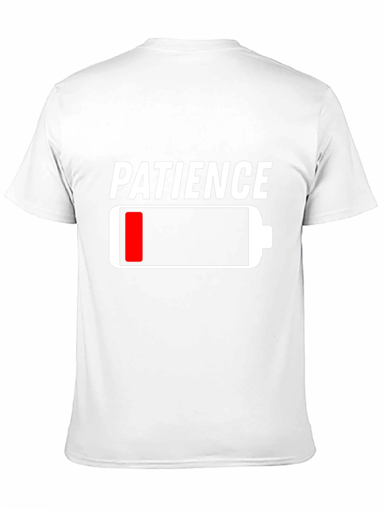 Patience Low Battery Black Graphic T-Shirt