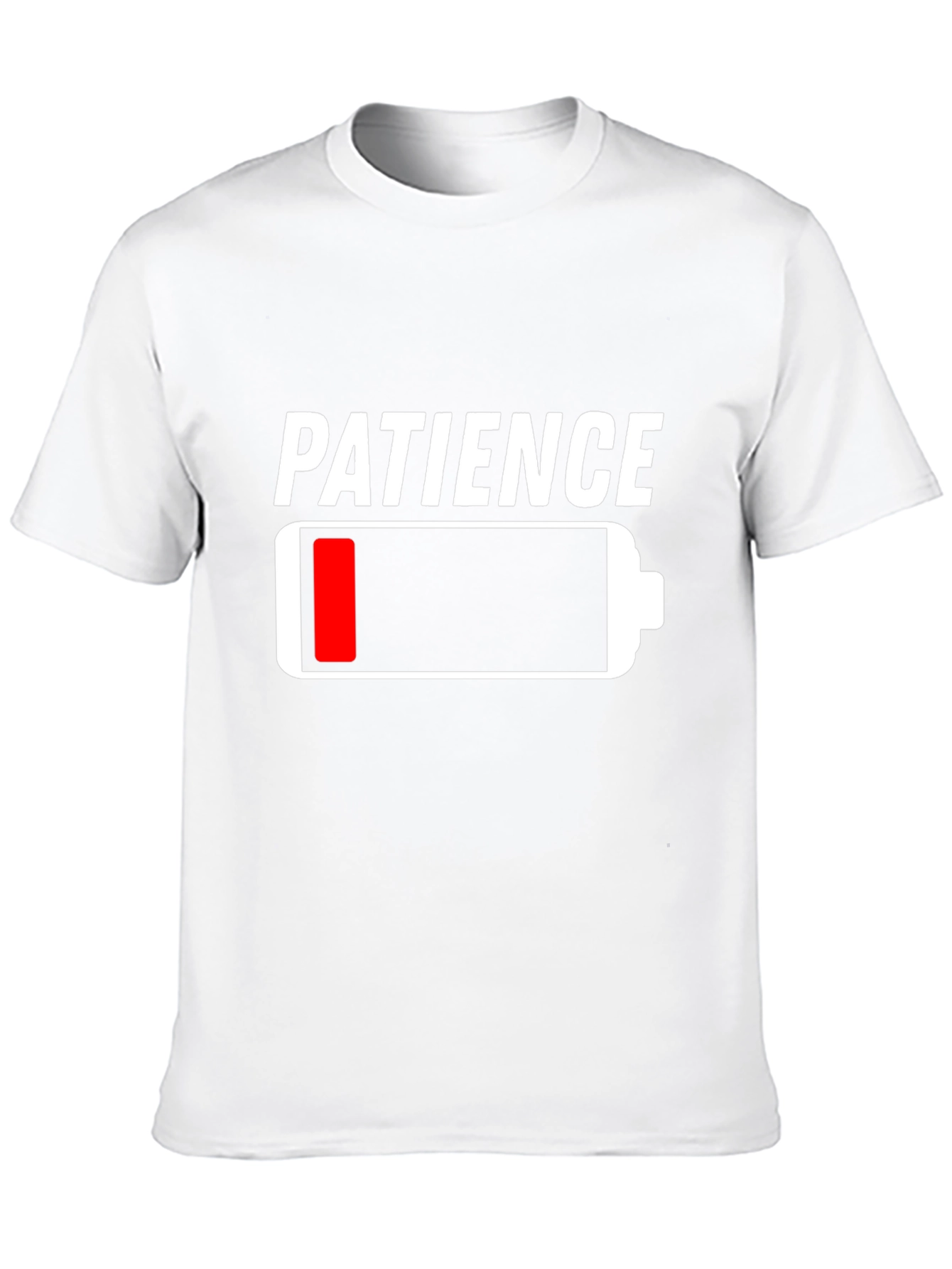 Patience Low Battery Black Graphic T-Shirt