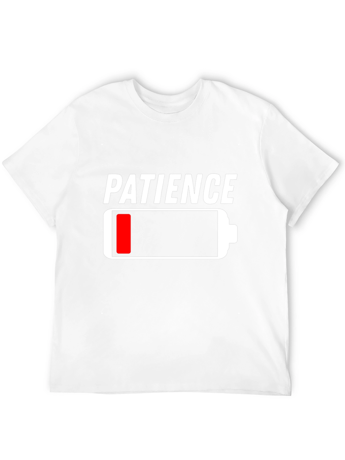 Patience Low Battery Black Graphic T-Shirt