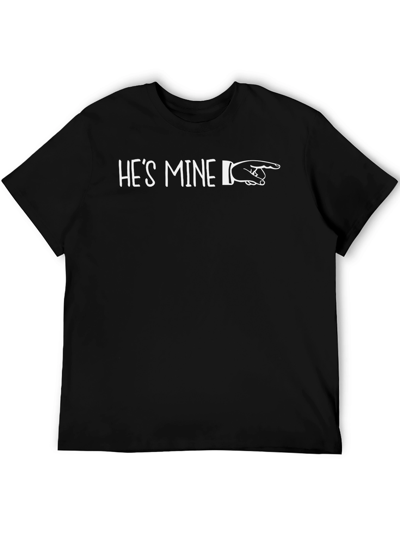 Hes Mine Pointing Hand Graphic Tee - Black