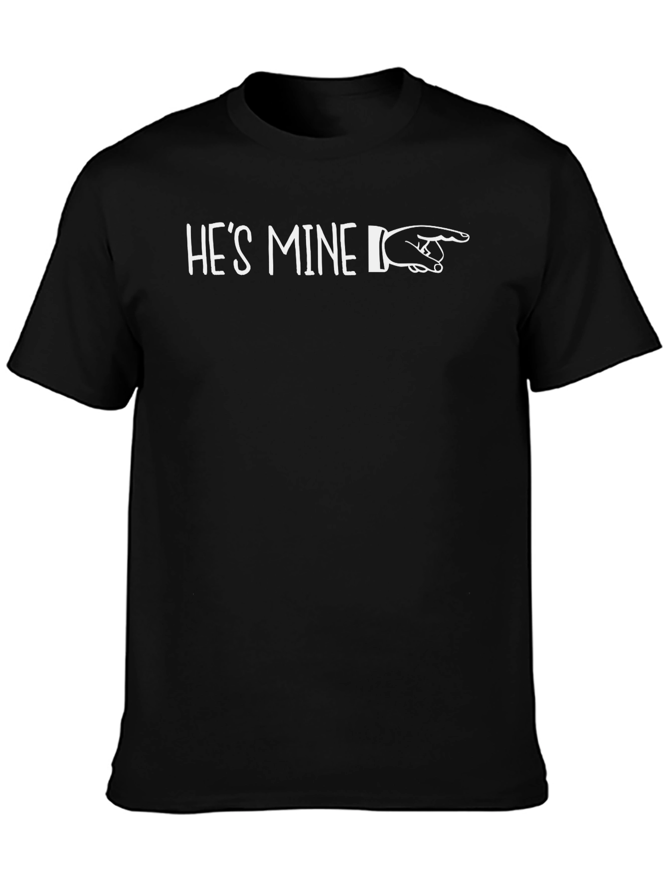 Hes Mine Pointing Hand Graphic Tee - Black