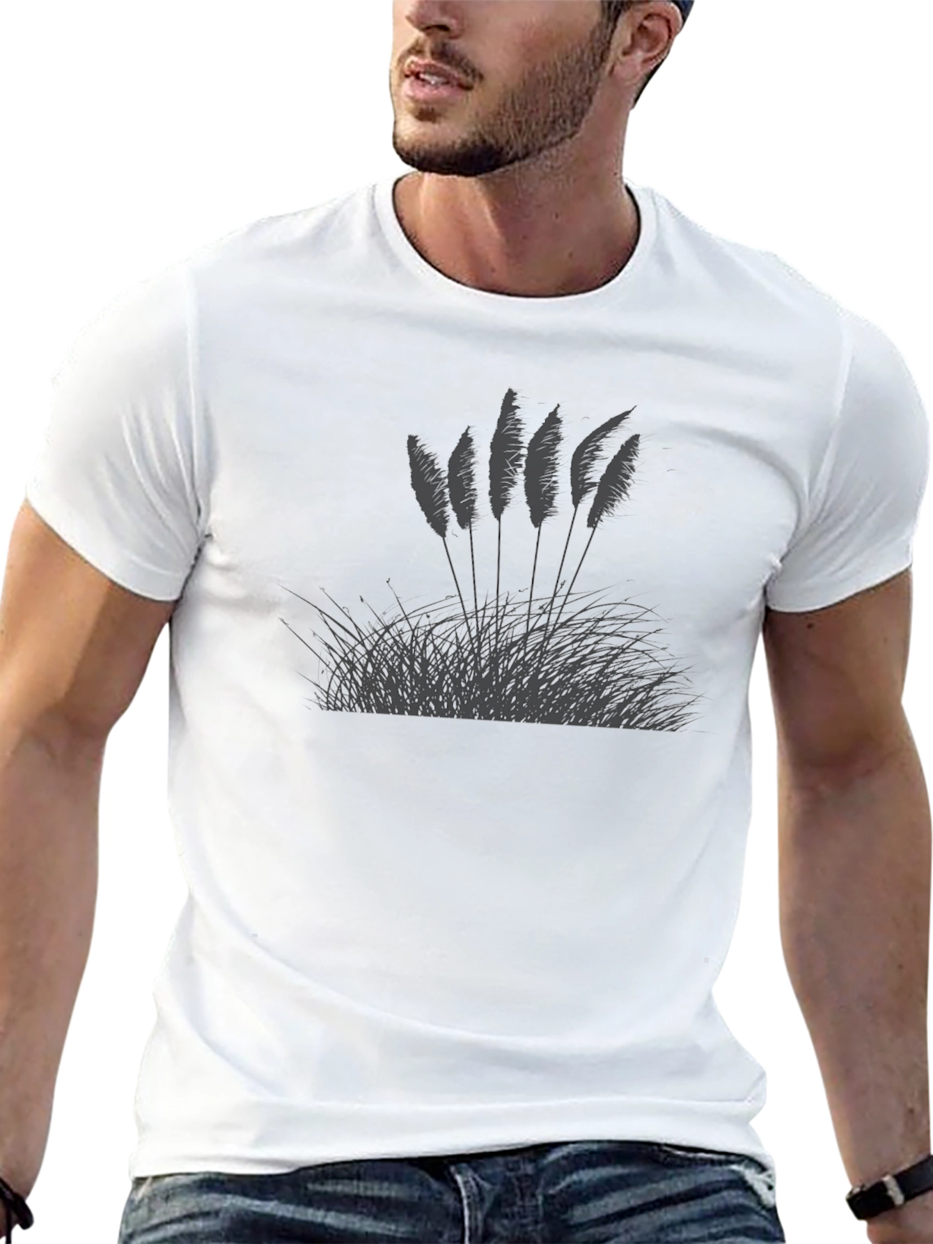 Black Pampas Grass Graphic Tee