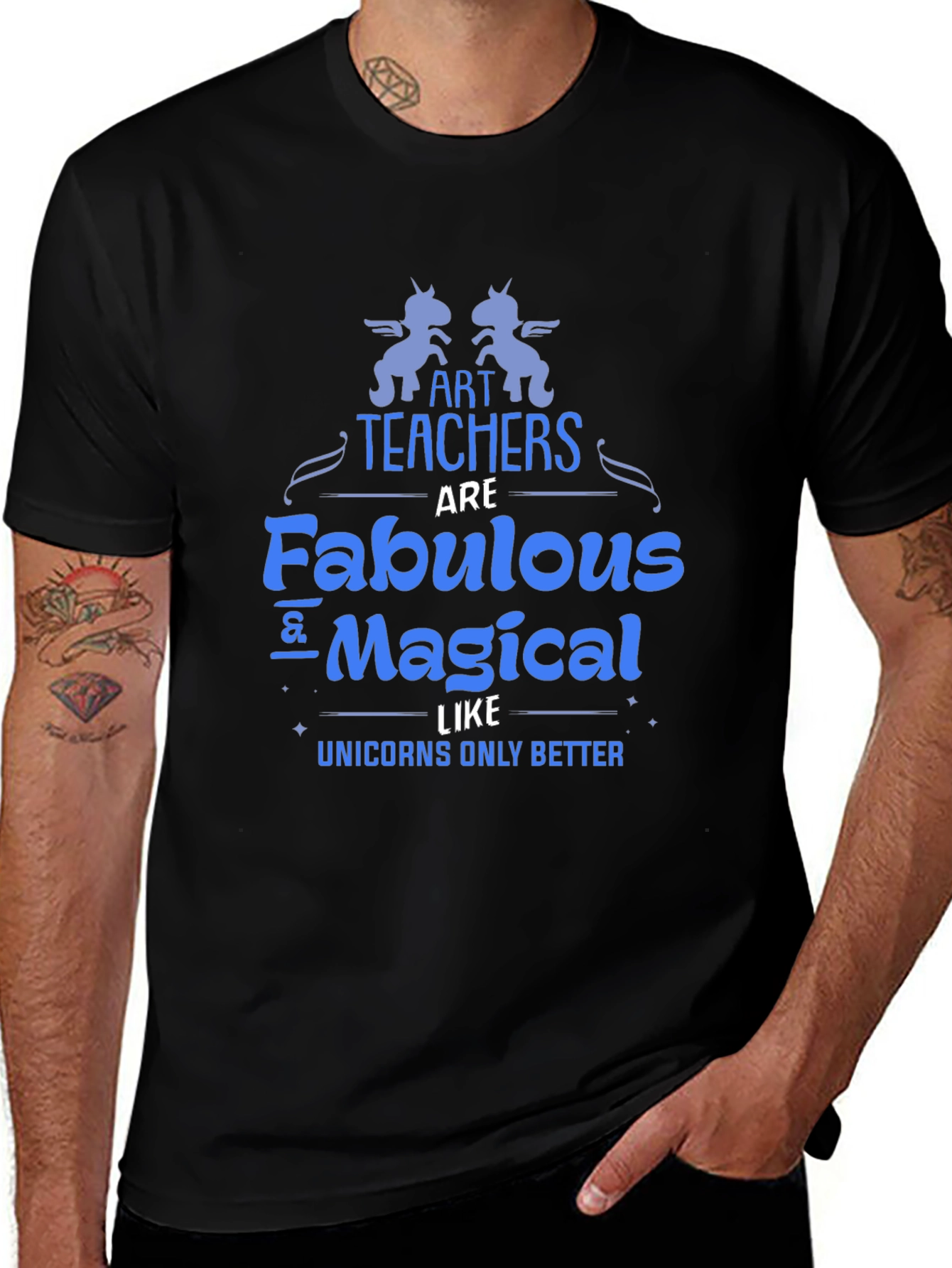 Art Teacher Fabulous Magical Unicorns T-Shirt