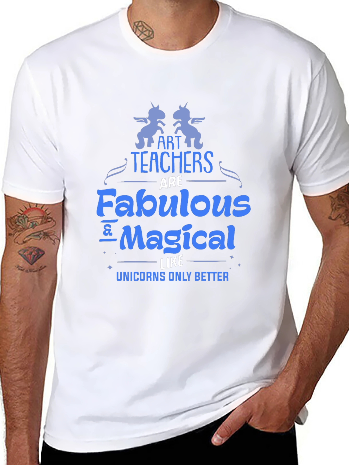 Art Teacher Fabulous Magical Unicorns T-Shirt