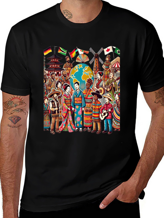 Global Harmony Graphic T-Shirt - Celebrate Diversity