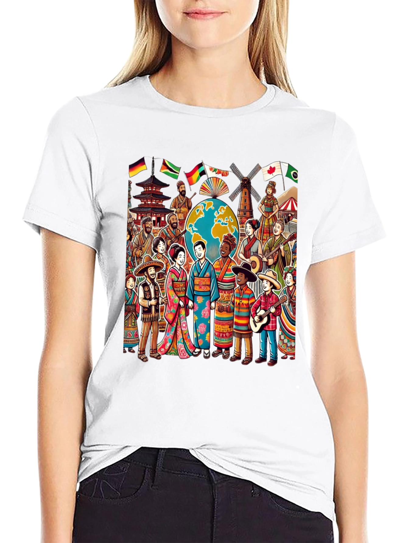 Global Harmony Graphic T-Shirt - Celebrate Diversity