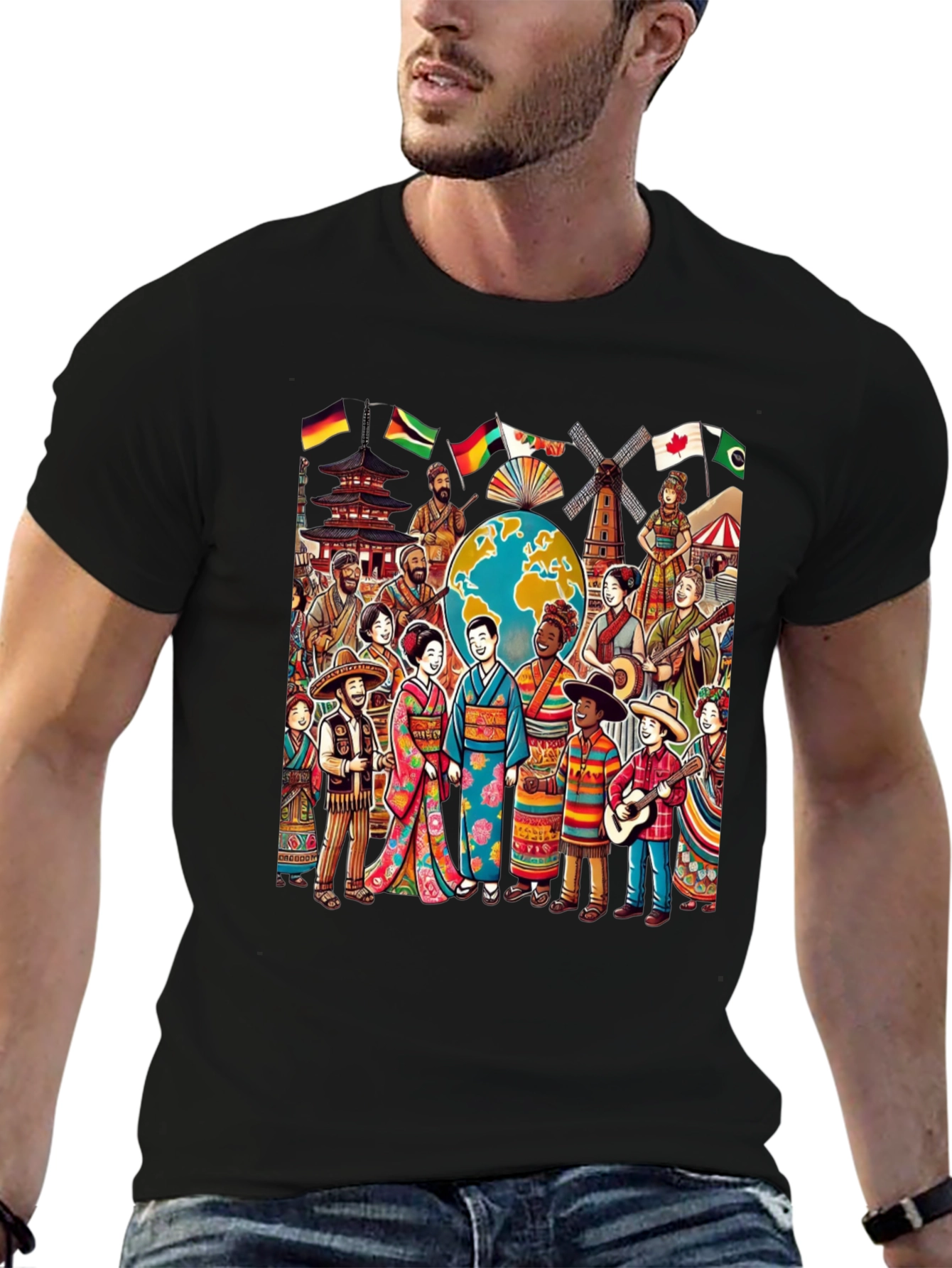 Global Harmony Graphic T-Shirt - Celebrate Diversity