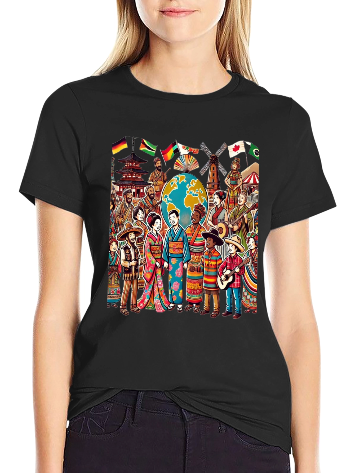 Global Harmony Graphic T-Shirt - Celebrate Diversity