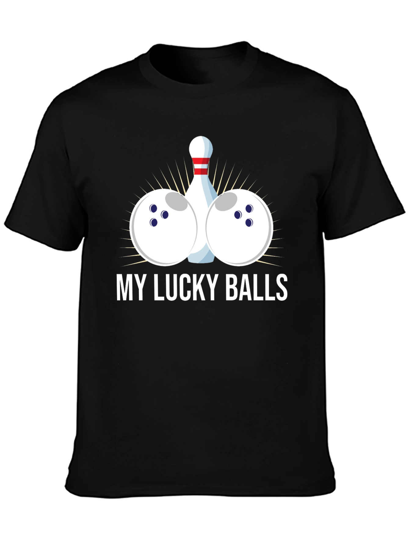 My Lucky Balls Bowling T-Shirt - Funny Bowler Tee