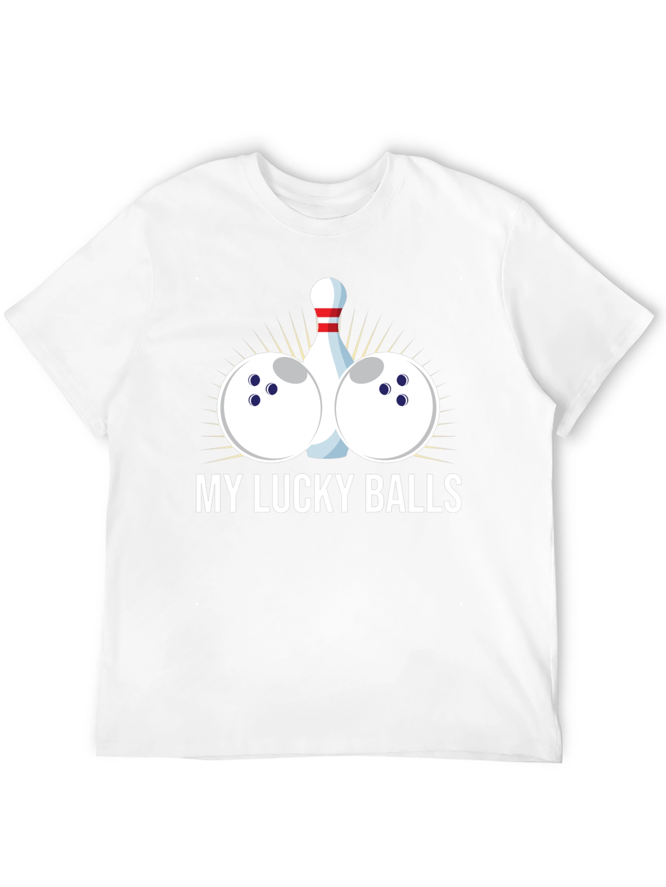 My Lucky Balls Bowling T-Shirt - Funny Bowler Tee