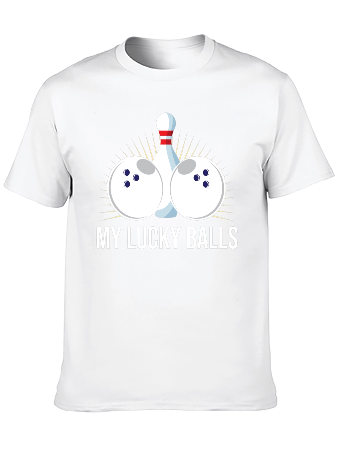 My Lucky Balls Bowling T-Shirt - Funny Bowler Tee