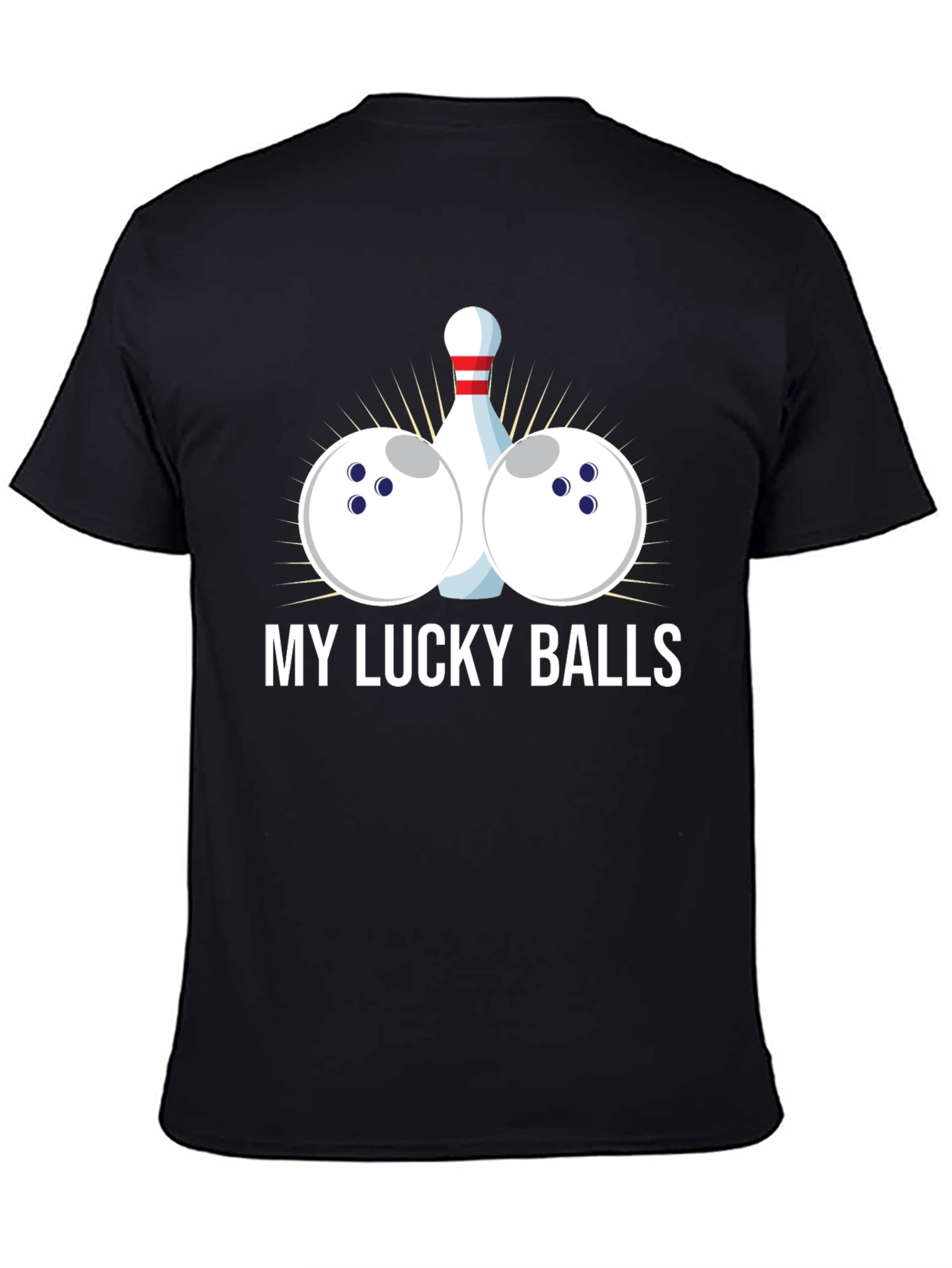 My Lucky Balls Bowling T-Shirt - Funny Bowler Tee