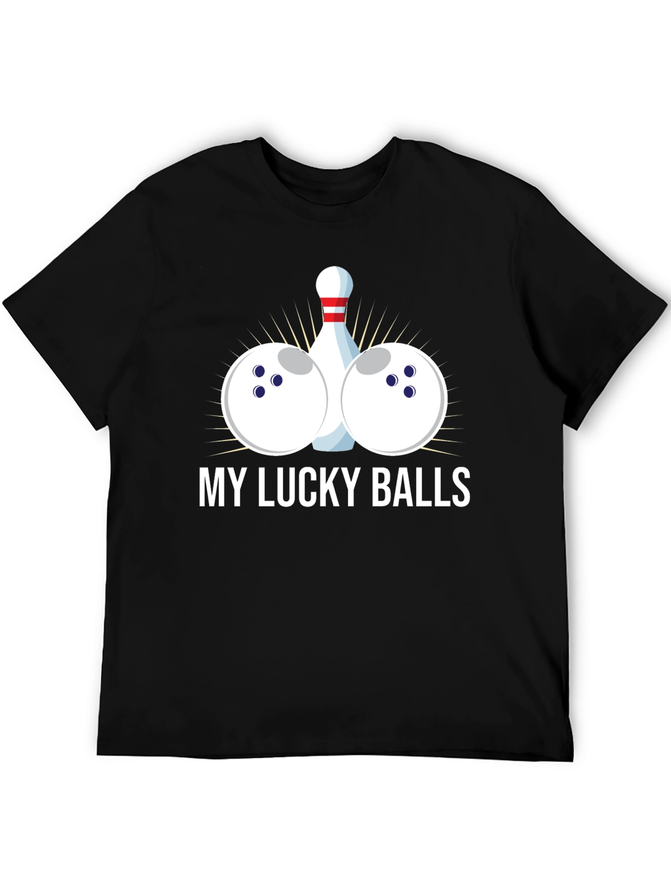 My Lucky Balls Bowling T-Shirt - Funny Bowler Tee