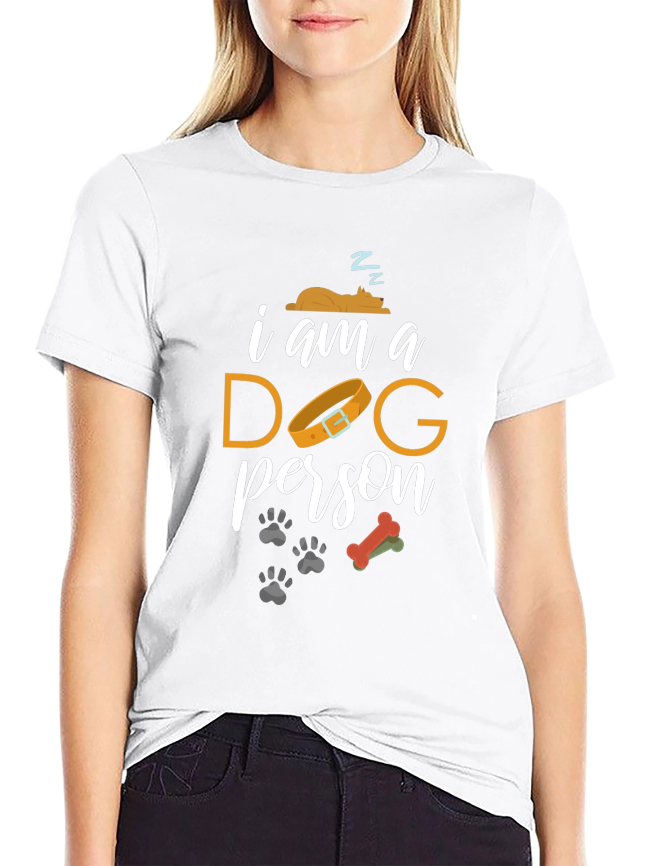 I am a Dog Person Graphic Tee - Black