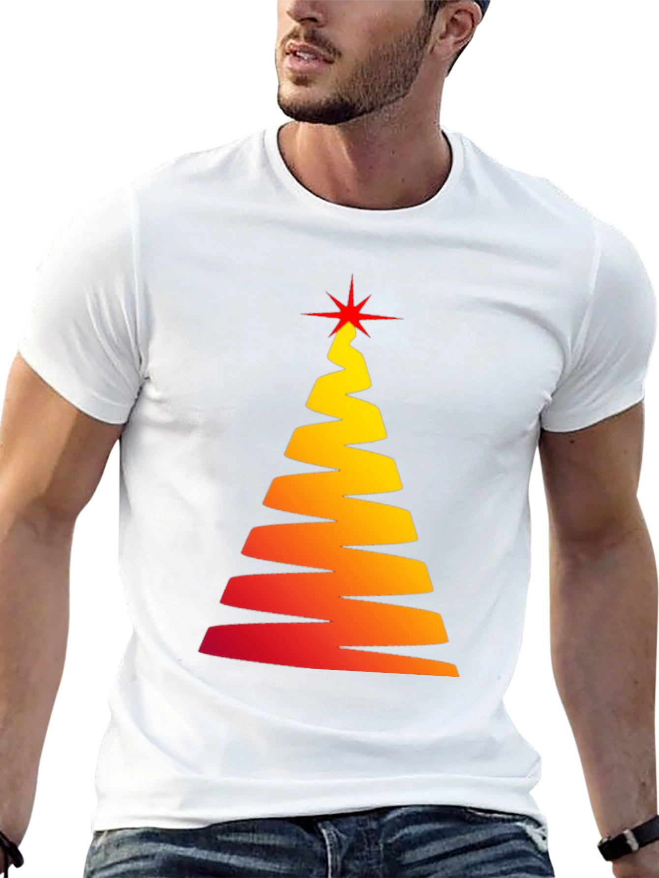 Abstract Christmas Tree Graphic Tee