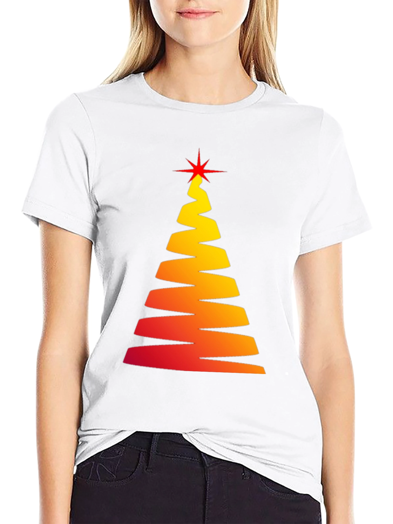 Abstract Christmas Tree Graphic Tee